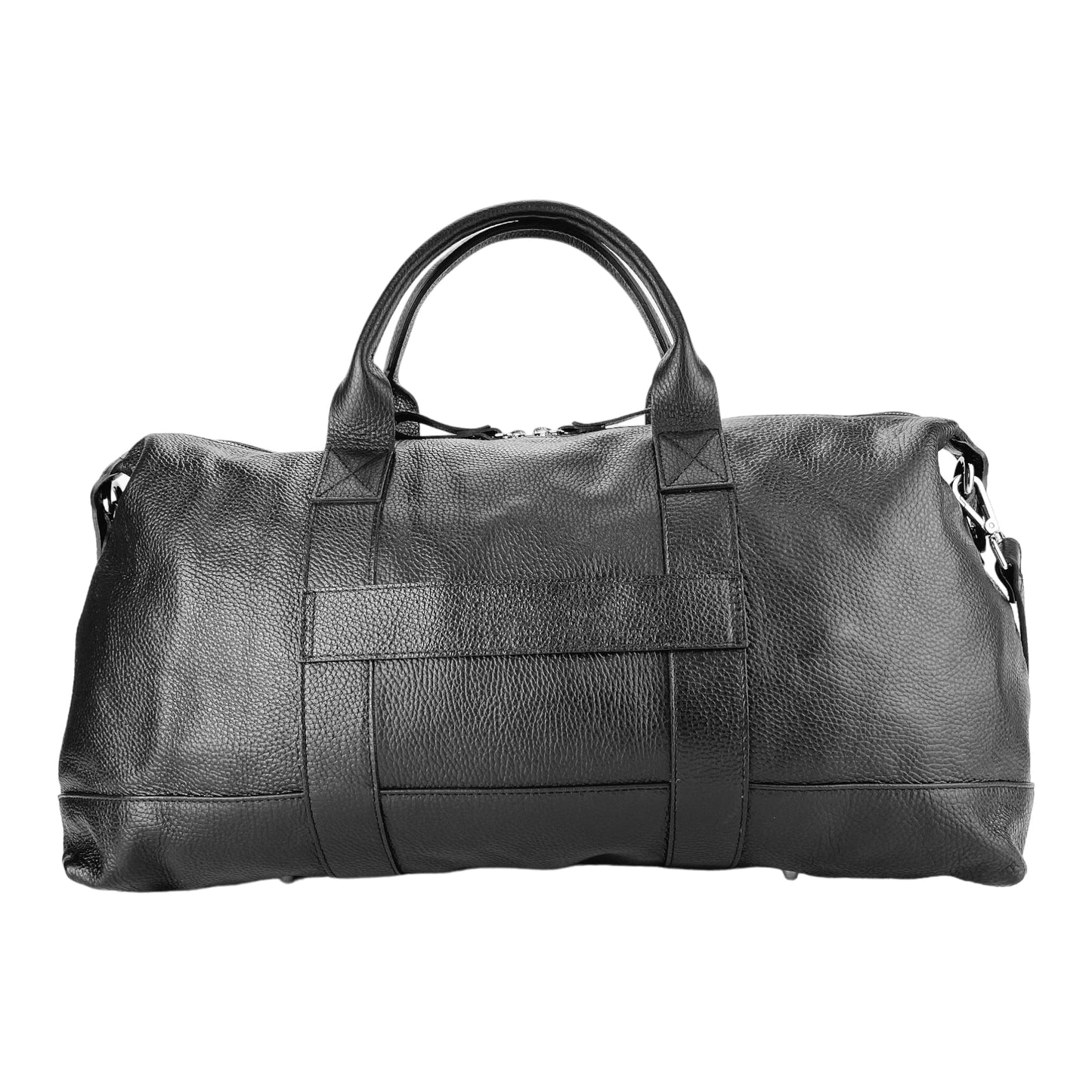 RB1029A | Genuine Leather Travel Duffle Bag Made in Italy with Shoulder Strap
