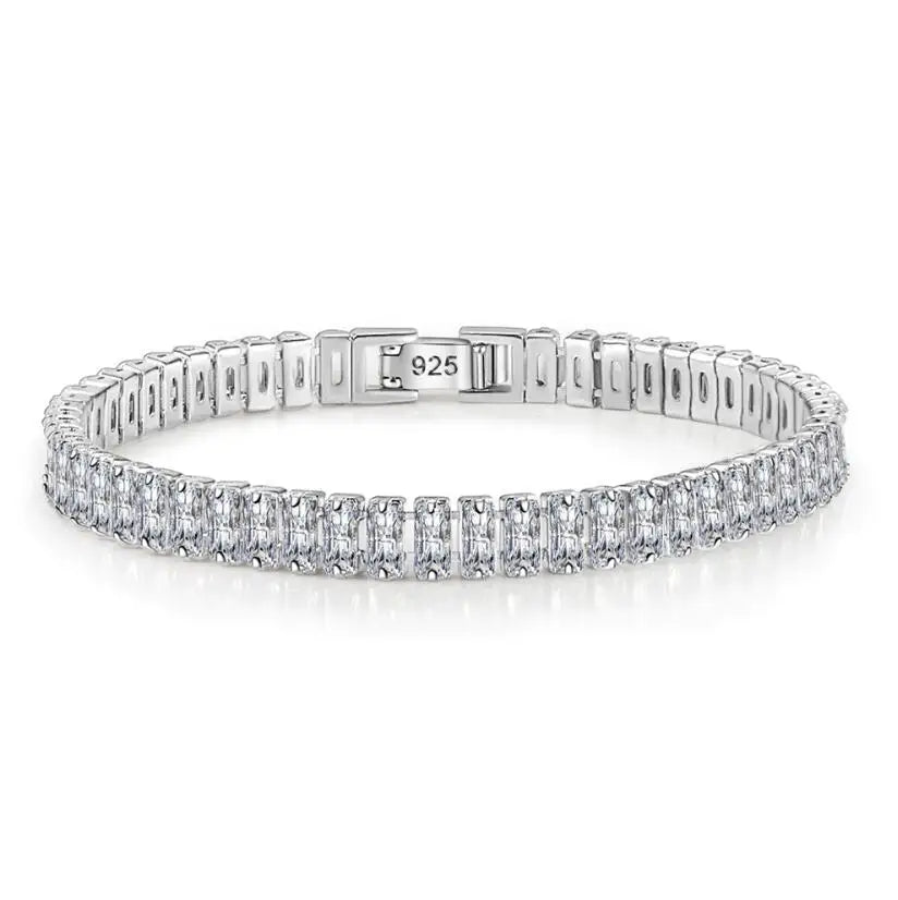 MEEKCAT Armband mit Zirkonia-Anhänger aus 925er Sterlingsilber für Damen