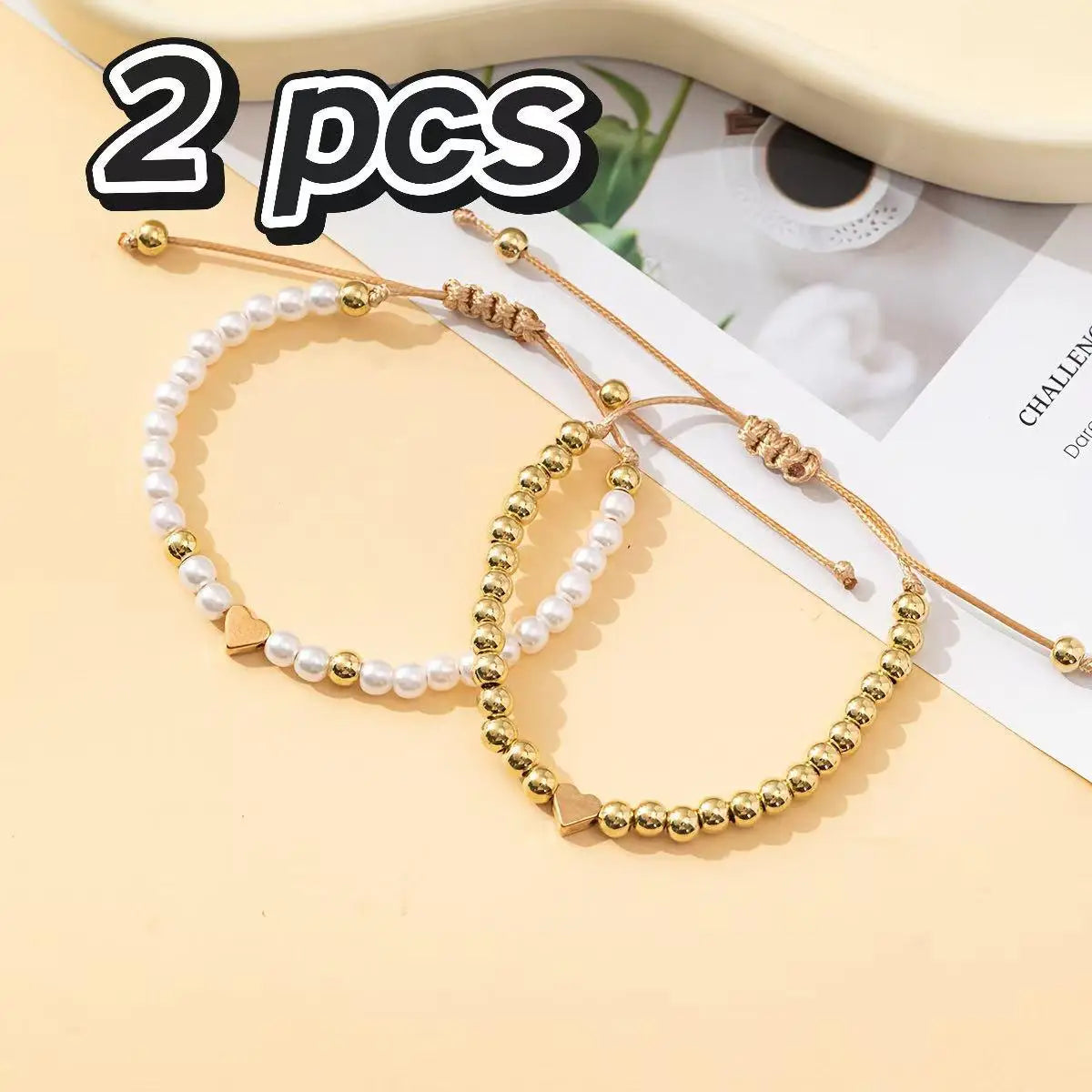 Piece Adjustable Beaded Fashion Bracelet Set