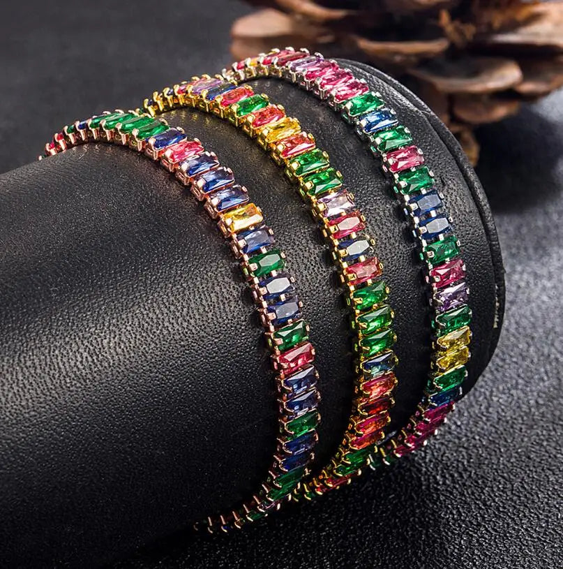 MEEKCAT Armband mit Zirkonia-Anhänger aus 925er Sterlingsilber für Damen