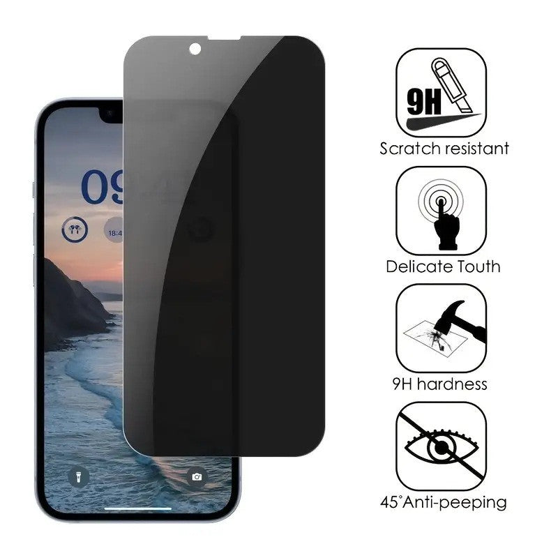 iPhone  Privacy Tempered Glass Screen Protector - Anti-Peeping Film